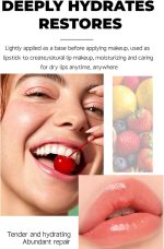 ⁦Fruity Glow Lip Oil Honey Melon Flavor Hydrating Clear Non-Sticky Lip Gloss for Dry Makeup Base Lipstick Make Up Lipgloss Gloss (Apple Flavor Lip Oil)⁩ - الصورة ⁦7⁩