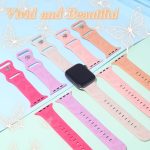 ⁦KEYSJEFF Silicone Straps for Apple Watch Strap Series 9 45mm 41mm 44mm 40mm 49mm for Iwatch Ultra Series 9/8/7/6/5/4/SE Pattern Engraved Band Women Men⁩ - الصورة ⁦6⁩