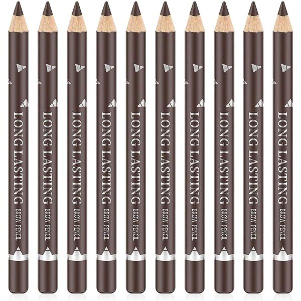 قلم حواجب بني من جويز، 12 قلم حواجب بني طبيعي للنساء، سهل الاستخدام للمكياج اليومي والاطلالات الاحترافية، اقلام حواجب مقاومة للماء وتدوم طويلا