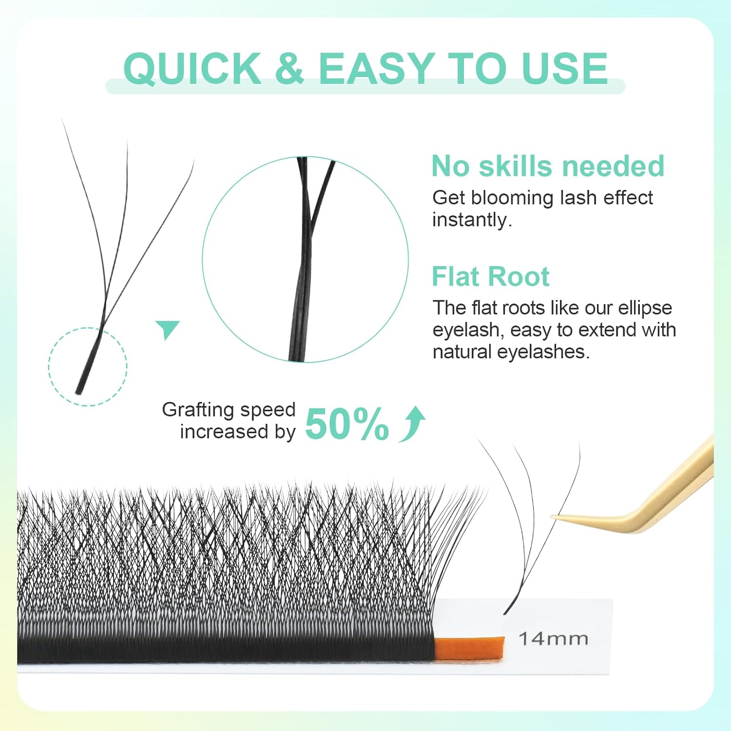 71JGNMKRr9L._AC_SL1500_.jpg NAGARAKU W Eyelash Extension 3D Volume Premade 0.07mm C curl 8-12mm mix Faux Mink Matte Black Cluster Easy Fanning yy Eye Lashes - الصورة 5