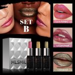 ⁦3 Colors Diamond Shimmer Metallic Lipstick Set, Long Lasting Lipstick with High Pigment and Moisturizing Formula, Non-Stick Cup Waterproof Glitter Lip Gloss⁩ - الصورة ⁦2⁩