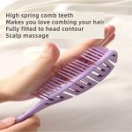فرشاة فك تشابك الشعر من تول هاوس، مشط تصفيف مجعد، مشط شعر ناعم، رطب وجاف، للشعر الكثيف والمجعد والرطب، مناسبة لجميع انواع الشعر - الصورة 4