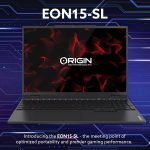 ⁦Origin PC EON15-SL Gaming Laptop – 15.3" WQXGA 240Hz Display, Intel Core i9-14900HX, NVIDIA GeForce RTX 4070, 32GB DDR5, 1TB NVMe M.2 SSD, Wi-Fi 6E, Bluetooth 5.2, Ethernet, Windows 11 – Black⁩ - الصورة ⁦2⁩