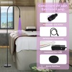 ⁦MYSWEETY UV Lash Light for Light Curing UV Eyelash Glue, 5W LED Eyelash Extensions Nail Tech Glue Lamp with Foot Pedal Control, Glue Cured in 2-3 Seconds, 10 Eye Patch+Goggles, Adjustable Spot Size⁩ - الصورة ⁦5⁩