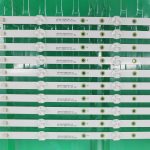 ⁦مجموعة واحدة = 10 قطع شريط LED 5 مصابيح لتلفزيون BAI/R.D 55 بوصة TI5510DLEDDS 2W2006-DS55M7800-01 DS55M78-DS02-V01 DSBJ-WG⁩ - الصورة ⁦4⁩