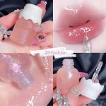 مجموعة بلسم شفاف من 5 الوان، مجموعة ملمع شفاه لامع، زيت مرطب شفاه ملون لطيف ومرطب - الصورة 3