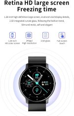 ⁦ساعة ذكية رياضية للرجال والنساء ضد الماء بخاصية مراقبة معدل ضربات القلب وتمارين اللياقة البدنية، متوافقة مع نظام اندرويد وIOS، أسود⁩ - الصورة ⁦7⁩