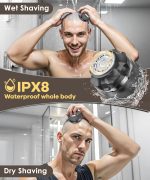 ⁦Head Shavers for Bald Men, Magnetic Electric Razor with 10000 RPM Motor, IPX8 Waterproof, Large Blade for Quick Shaving, USB C Fast Charging, LED Display⁩ - الصورة ⁦6⁩
