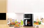 ⁦BLACK+DECKER 4.5L Air Fryer with LED Touch Panel, 12 Preset Programs, Adjustable Temp 80-200°C, Timer, Preheat, Reheat, Keep Warm, Dehydrate, Auto-Off, Dishwasher-Safe – AF4500-B5⁩ - الصورة ⁦9⁩