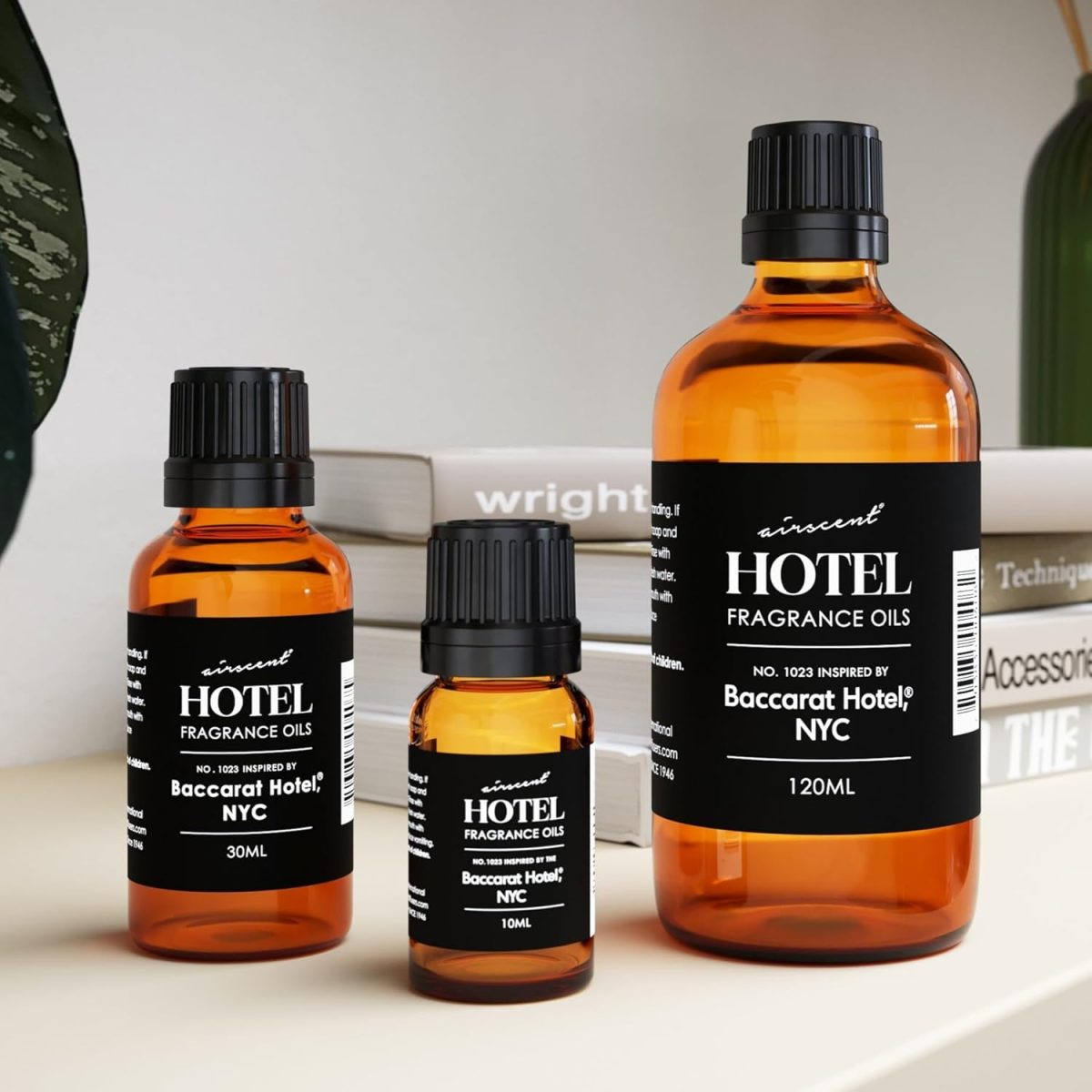 ⁦AirScent Hotel Diffuser Oil No. 1023 Inspired by The Baccarat Hotel Scent - Love Affair Fragrance Oil for Ultrasonic and Waterless Diffusers and Crafting - 10 mL, 0.34 fl oz Glass Bottle with Dropper⁩ - الصورة ⁦8⁩