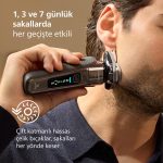 ⁦Philips Razor i9000, Electric Wet and Dry Shaver for Men with Integrated Trimmer, Dark Grey, Cleaning Station, Charging Station and Travel Case (Model X9002/30)⁩ - الصورة ⁦4⁩
