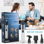 ⁦SYOSI Ear and Nose Hair Trimmer for Men,Professional USB Rechargeable Nostril Nasal Hair Vacuum Cleaning System,4 in 1 Lightweight Waterproof Hair and Beard Clippers for Women (White)⁩ - الصورة ⁦8⁩