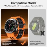 ⁦سوار سيليكون سريع الفك متوافق مع ساعة سامسونج جالكسي الترا، أساور رياضية ناعمة مزدوجة اللون قابلة للتعديل لساعة جالكسي الترا 47 ملم، سوار جيد التهوية ومقاوم للماء⁩ - الصورة ⁦3⁩