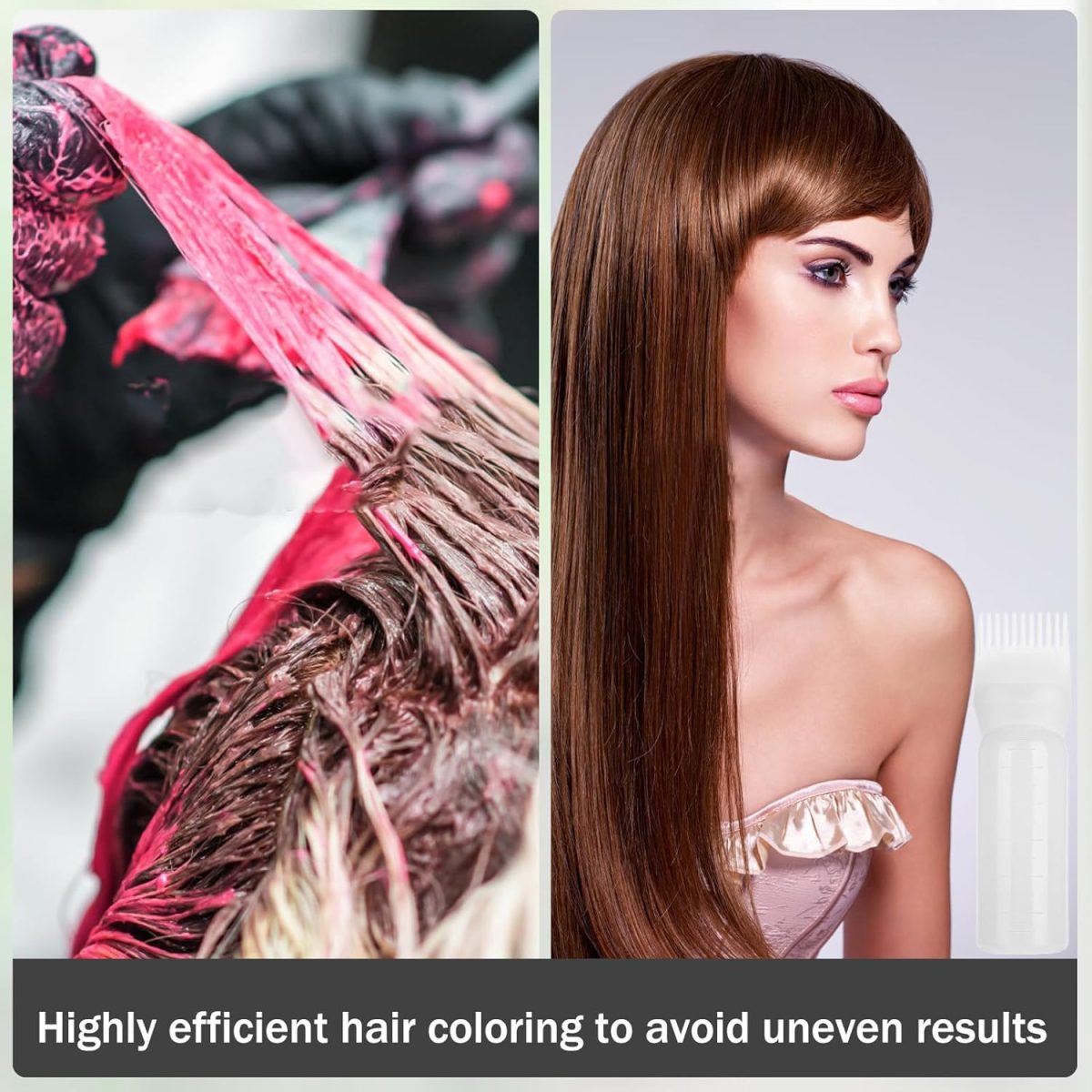 ⁦Serlium Root Comb Applicator - 160ml Lightweight Oil Bottle for Scalp Treatment and Hair Coloring with Graduated Scale Bottle Brush (White)⁩ - الصورة ⁦6⁩