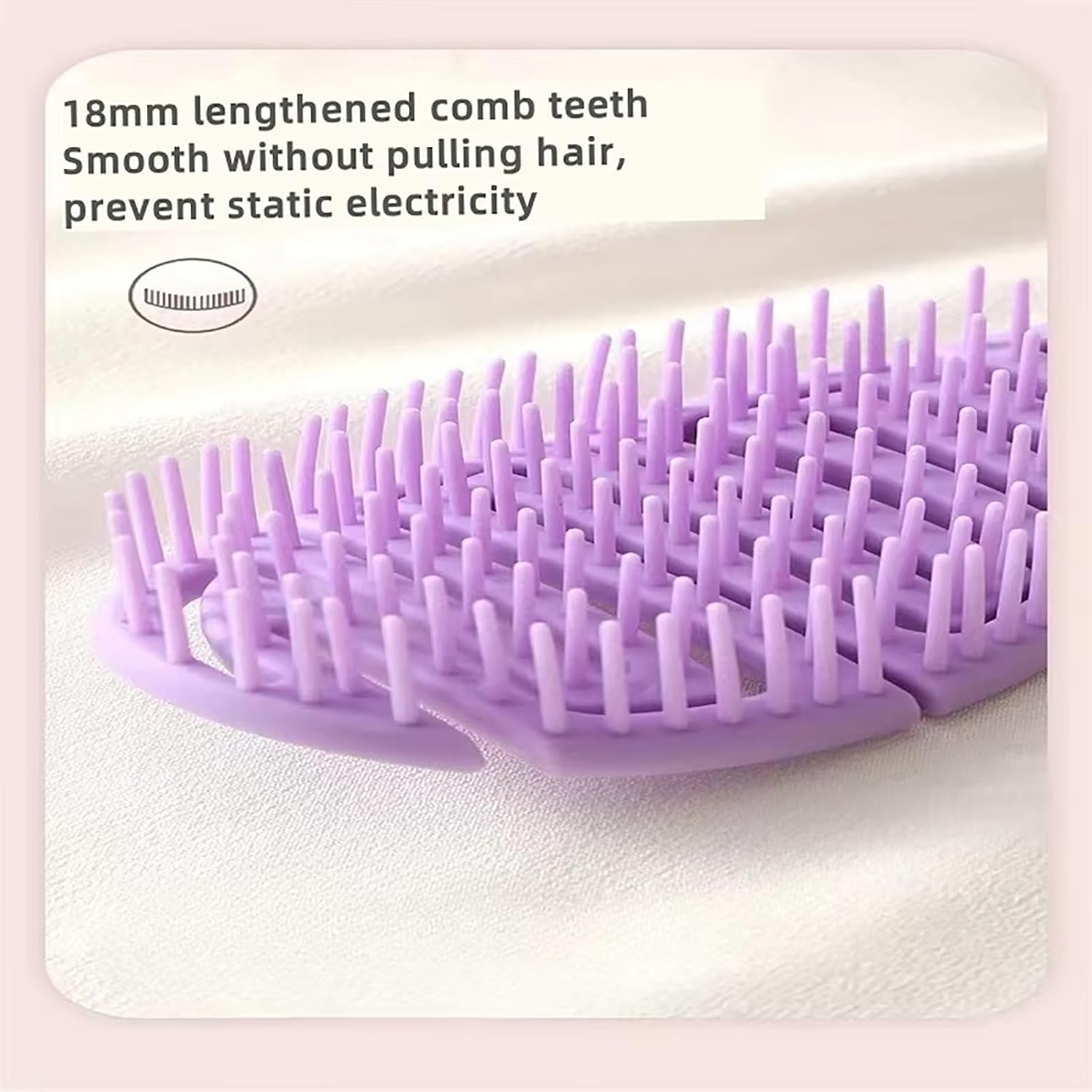 71N-aiDMqTL._AC_SL1500_.jpg فرشاة فك تشابك الشعر من تول هاوس، مشط تصفيف مجعد، مشط شعر ناعم، رطب وجاف، للشعر الكثيف والمجعد والرطب، مناسبة لجميع انواع الشعر - الصورة 2
