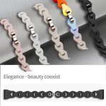 ⁦Lamshaw Compatible for Amazfit Helio Bands, Quick Release Elastic Silicone Hollowed Out Replacement Straps Compatible for Amazfit Helio Fitness Tracker Wristband⁩ - الصورة ⁦2⁩