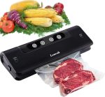 Wonone Lencak Vacuum Sealing Machine for Both Dried and Wet Fresh Food with Starter Kit (Black)