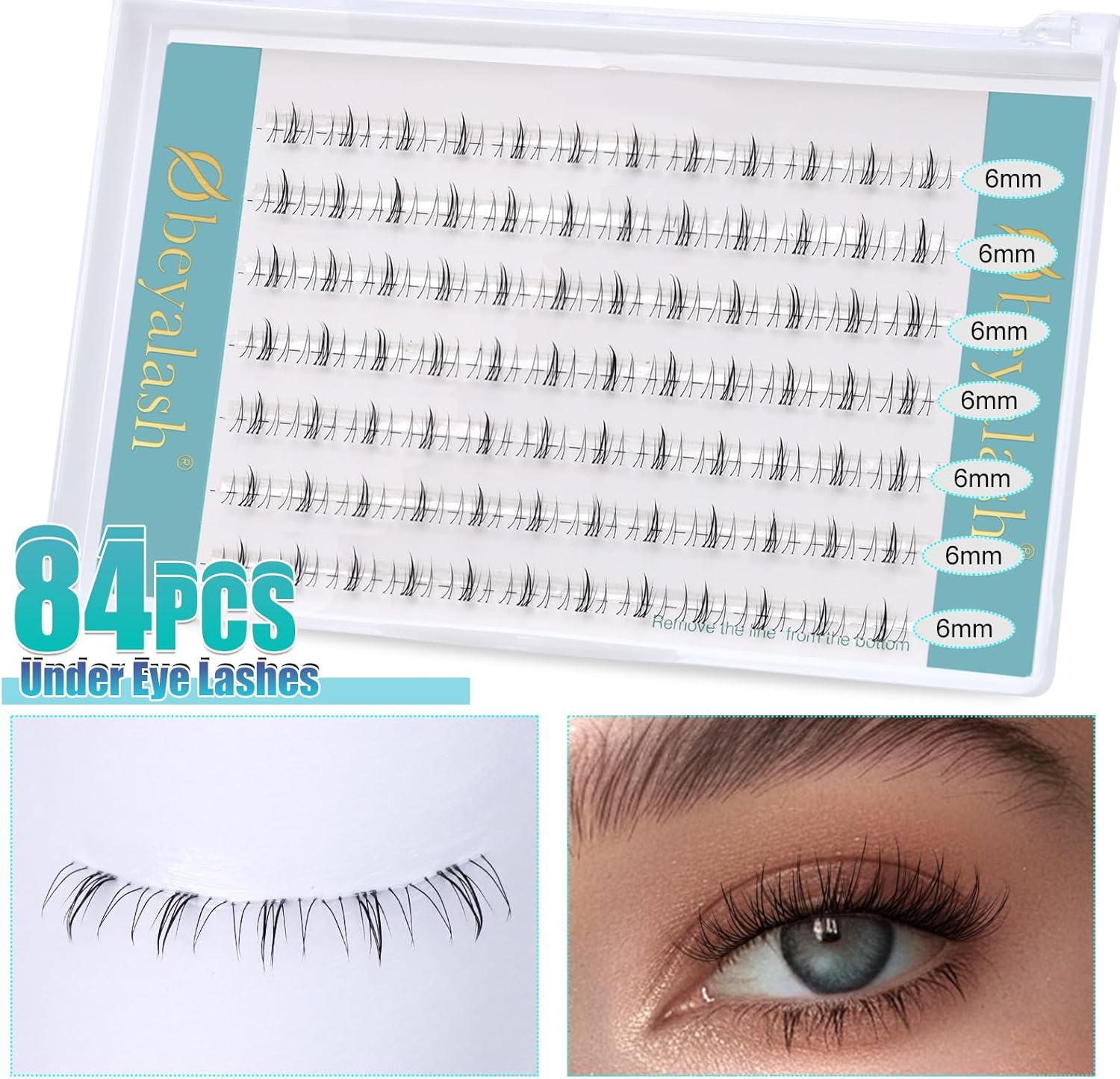 71NtqiPAs2L._AC_SL1500_.jpg اوبيلاش مجموعة رموش تحت الرموش السفلية مكونة من 84 قطعة، مجموعات رموش ناعمة تحت العين، رموش صناعية تحت الرموش، رموش عنقودية فردية يمكنك تركيبها بنفسك في المنزل - الصورة 2