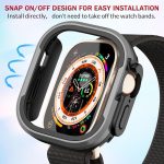⁦KASTWAVE Matte Metal Case Compatible with Apple Watch Ultra 49mm, Dual-Layer Design, Max Anti-Scratch & Military-Grade Protective Bumper, Watch Case for iWatch 49mm⁩ - الصورة ⁦6⁩