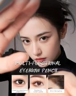 قلم تحديد الحواجب 2 في 1-2 شوكة بطرف منحني وطرف فرشاة دقيق لحواجب تشبه الشعر الطبيعي، مقاوم للماء ويدوم طويلا (بني رمادي) - الصورة 6