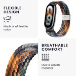 ⁦سوار ساعة بديل رياضي مرن من النايلون قابل للتعديل وناعم وجيد التهوية بتصميم حلقي فردي مضفر متوافق مع ساعة شاومي مي باند 8⁩ - الصورة ⁦2⁩