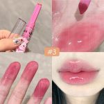 ⁦3 Colors Jelly Lipstick, Tinted Lip Gloss Heart Shape Lip Stain, Mirror Hydrating Jelly Love Lipstick, Long Lasting Moisturizing Tinted Lip Balm, Non-sticky (A)⁩ - الصورة ⁦4⁩