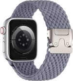 يو بيك سوار ساعة مضفر متوافق مع ساعة ابل الترا 2 49 ملم 46 ملم 45 ملم 44 ملم 42 ملم - سوار رياضي من النايلون المرن مع ابزيم باراشوت لسلسلة اي ووتش 10 9 8 7 6 5 4 3 2 1 SE الترا