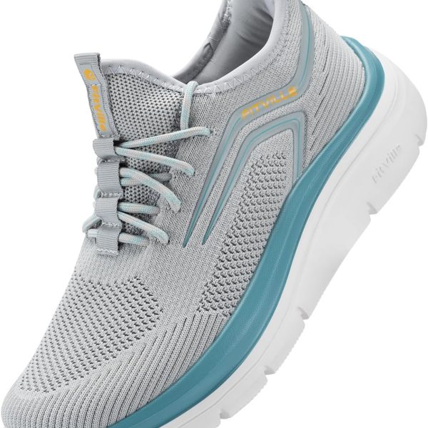 FitVille Men's Wide Walking Shoes Athletic Sneakers Lightweight Workout Slip-on Shoes for Flat Feet - Cloud Strider V1
