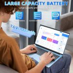 ⁦Naclud 15.6 Inch Laptops, Laptop Computers with 4GB RAM 128GB SSD, Celeron N5095 Quad-Core CPU(Up to 2.9GHz), 1920×1080 FHD IPS, Support WiFi6, 53Wh Battery, USB 3.2 * 3, HDMI, Type-C⁩ - الصورة ⁦6⁩
