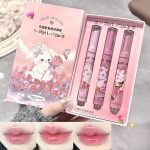 3 Colors Jelly Lipstick, Tinted Lip Gloss Heart Shape Lip Stain, Mirror Hydrating Jelly Love Lipstick, Long Lasting Moisturizing Tinted Lip Balm, Non-sticky (A)
