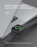 ⁦Belkin BoostCharge Portable USB-C Apple Watch Charger - MFi-Certified USB-C Charger for Apple Watch Series 9, Series 8, Series 7, Ultra, & More - Compatible w/MacBook, iPhone 15, & More - Black⁩ - الصورة ⁦3⁩