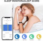 ⁦Fitness Tracker with Heart Rate Monitor, Step Counter, Sleep Monitor Calorie Tracking, Activity Tracker with 1.1" AMOLED Touch Color Screen, Waterproof Step Tracker for Android iPhon Women Men, Black⁩ - الصورة ⁦5⁩
