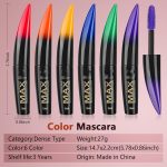 ⁦Colored Mascara Set, 6 Colors Colored Mascara Set, Washable Makeup Volumizing for Eyelashes Charming Long Lasting Colorful for Eyelashes Eye Makeup⁩ - الصورة ⁦9⁩