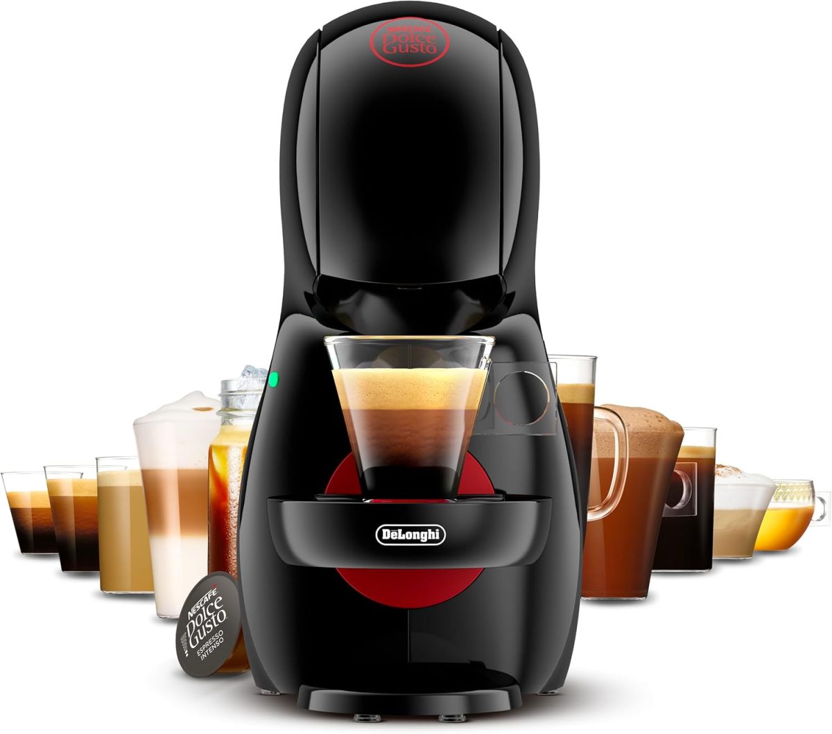 ⁦DeLonghi Nescafé Dolce Gusto Piccolo XS Pod Capsule Coffee Machine, Espresso, Cappuccino and more, EDG210.B, 0.8 liters, Black & Red⁩ - الصورة ⁦7⁩