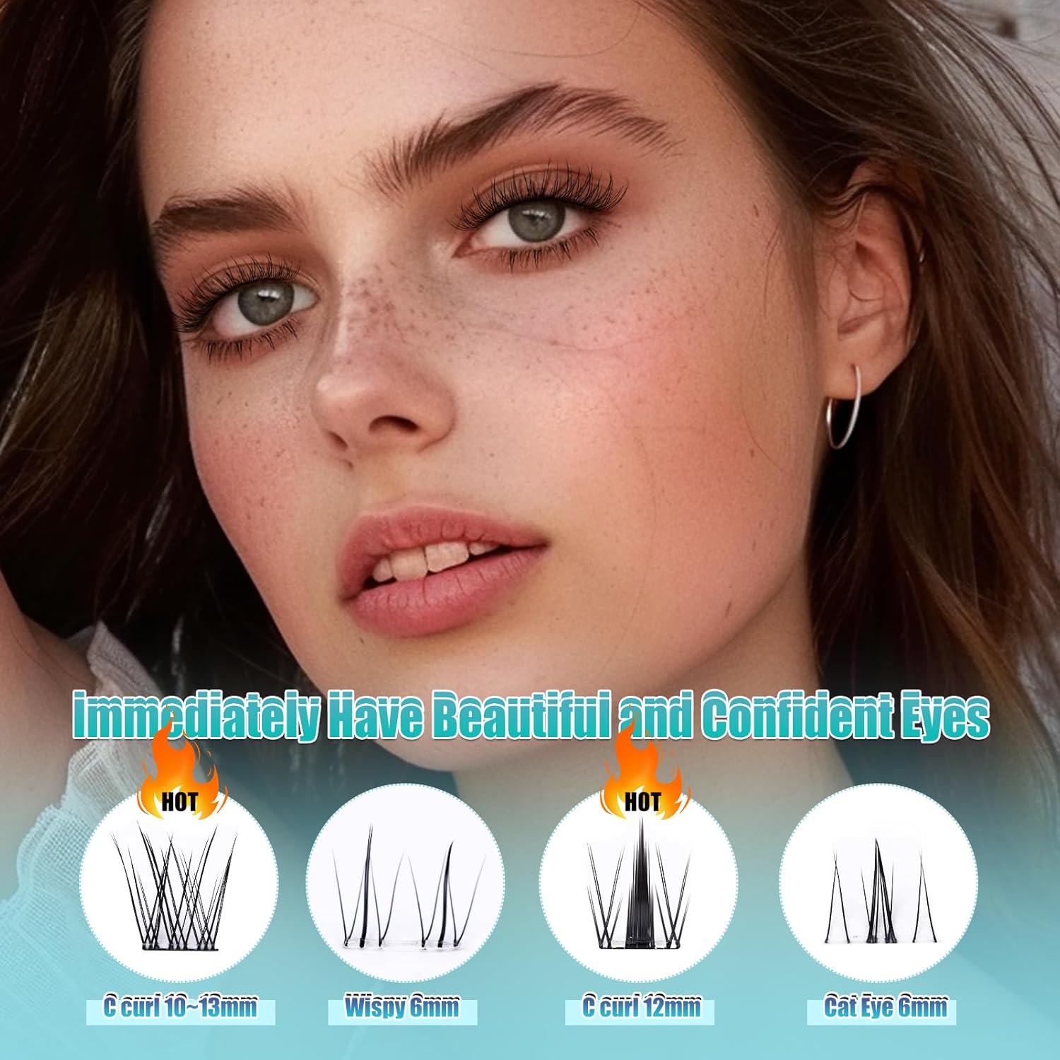 71QJHz16iL._AC_SL1500_.jpg اوبيلاش مجموعة رموش تحت الرموش السفلية مكونة من 84 قطعة، مجموعات رموش ناعمة تحت العين، رموش صناعية تحت الرموش، رموش عنقودية فردية يمكنك تركيبها بنفسك في المنزل - الصورة 5