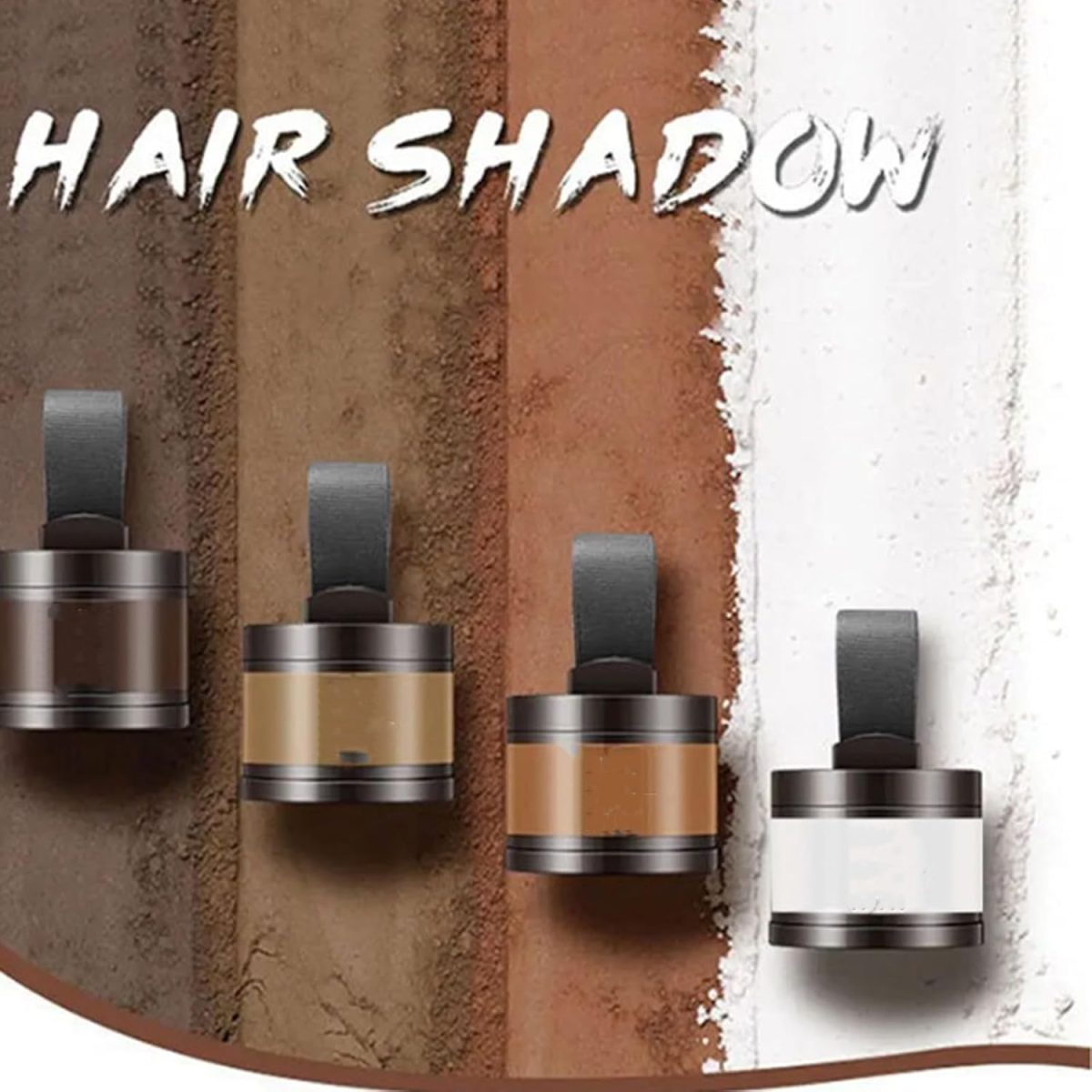 ⁦Hairbear Hair Filler,Hairline Shadow Powder,Hairline Powder Instantly Conceals,Instant Volume&scalp Coverage for Thinning Hair,Fast & Full Care, 100% Water Sweat Resistant (L, Dark gray)⁩ - الصورة ⁦2⁩