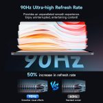 ⁦تابلت اندرويد 15 صغير 8.7 انش، معدل تحديث عالي 90 هرتز، خفيف الوزن اي بلاي 60 ميني يدعم شبكة الجيل الرابع 4G ال تي اي وGPS، ثماني النواة T606، بذاكرة داخلية 512 جيجا بايت + 64 جيجايايت + 12 جيجابايت⁩ - الصورة ⁦2⁩