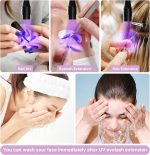 ⁦MYSWEETY UV Lash Light for Light Curing UV Eyelash Glue, 5W LED Eyelash Extensions Nail Tech Glue Lamp with Foot Pedal Control, Glue Cured in 2-3 Seconds, 10 Eye Patch+Goggles, Adjustable Spot Size⁩ - الصورة ⁦6⁩