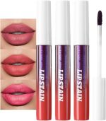 مجموعة احمر شفاه قابل للتقشير من اركيديت، احمر شفاه قابل للتقشير يدوم طويلا، مقاوم للماء والتلطخ، كوب غير لاصق، ذو صبغة عالية، لمسة نهائية غير لامعة، احمر شفاه مرطب للتقشير للنساء