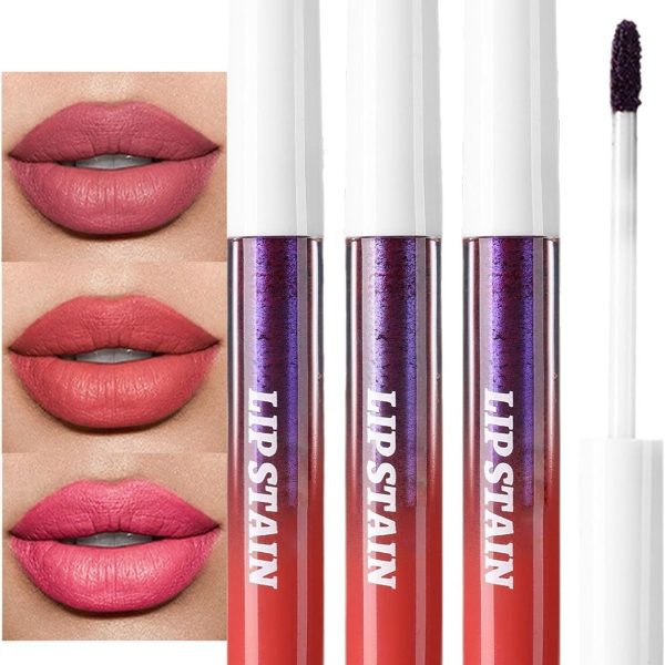 مجموعة احمر شفاه قابل للتقشير من اركيديت، احمر شفاه قابل للتقشير يدوم طويلا، مقاوم للماء والتلطخ، كوب غير لاصق، ذو صبغة عالية، لمسة نهائية غير لامعة، احمر شفاه مرطب للتقشير للنساء