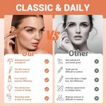 قلم حواجب ميكروبليدينج مطور من الميكاكوز، قلم حواجب ثلاثي الابعاد مقاوم للماء بـ 4 اطراف مقاوم للماء، مكياج طبيعي يدوم طويلا (بني فاتح) - الصورة 6