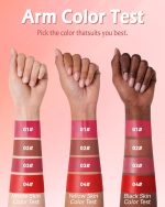 ⁦مجموعة اقلام ملمع شفاه، احمر شفاه سائل مات مقاوم للماء، مرطب، يدوم طويلا، انزلاق سلس، ظلال مثالية لاطلالة يومية لامعة او جريئة، لمسة نهائية خالية من العيوب⁩ - الصورة ⁦5⁩