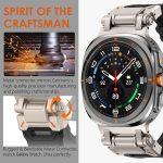 ⁦Compatible Galaxy Watch Ultra Bands 47mm for Men, Sport Band with Durable Armor Design, Silicone Rubber Strap with Stainless Steel Metal Connector, Military Rugged Galaxy Watch 7 Ultra Bands⁩ - الصورة ⁦2⁩