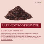 ⁦Herb Essential Ratanjot Powder Pack of 2(100g Each)|100% Pure Natural Alkanet Root for Hair Conditioning|Natural Shine & Skin Radiance|Vegan & Paraben-Free.⁩ - الصورة ⁦6⁩