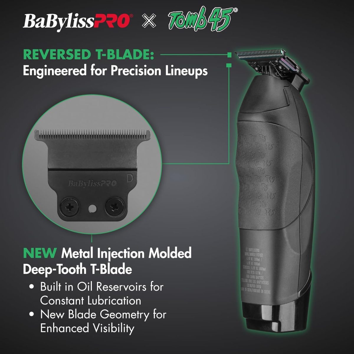 ⁦BaBylissPRO x Tomb45 Wireless-Charging Hair Trimmer for Men⁩ - الصورة ⁦5⁩