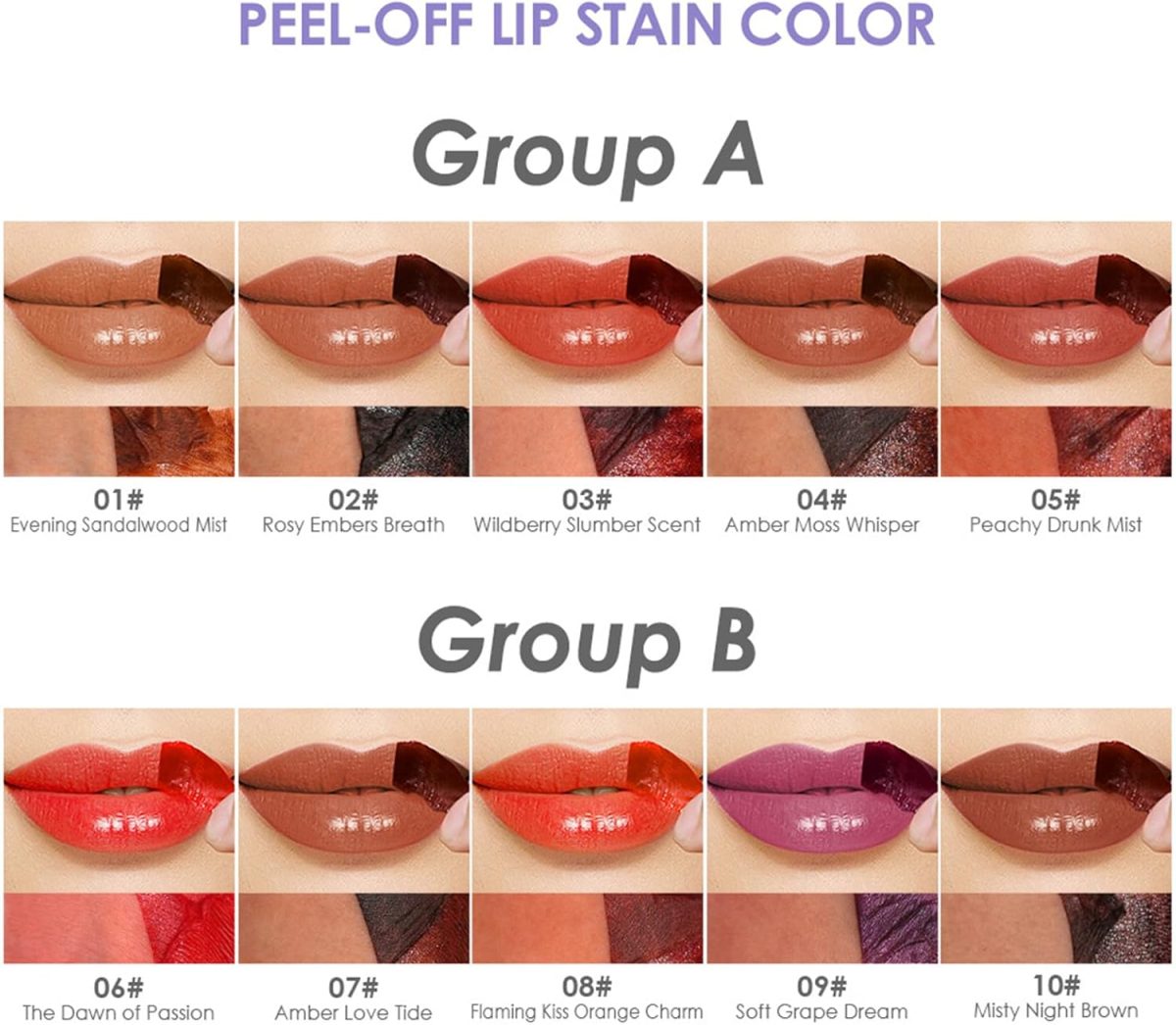 ⁦Lip Gloss Set - Waterproof Lip Stain - Long-Lasting Smudge Proof Lipstick, Makeup Set for Women Girls Everyday Wear Travel Commuting Dating Wedding⁩ - الصورة ⁦9⁩