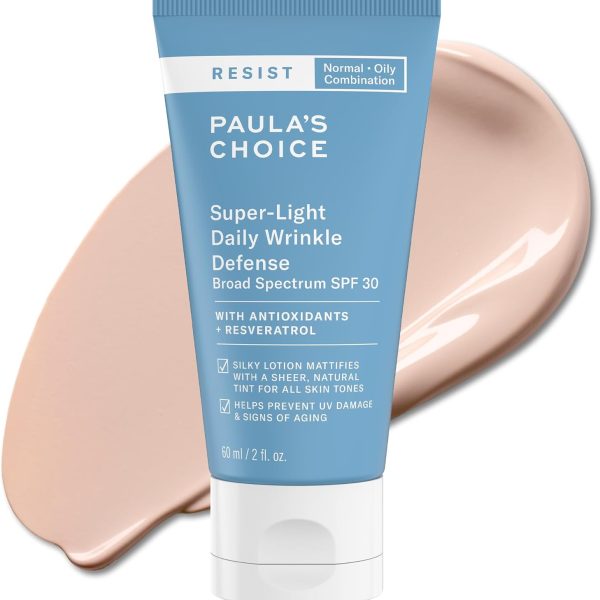 مرطب باولا تشويس مقاوم للتجاعيد اليومي فائق الخفة SPF 30 مرطب غير لامع مع مضادات الأكسدة وريسفيراترول - 2 أونصة، 60 ملليلتر