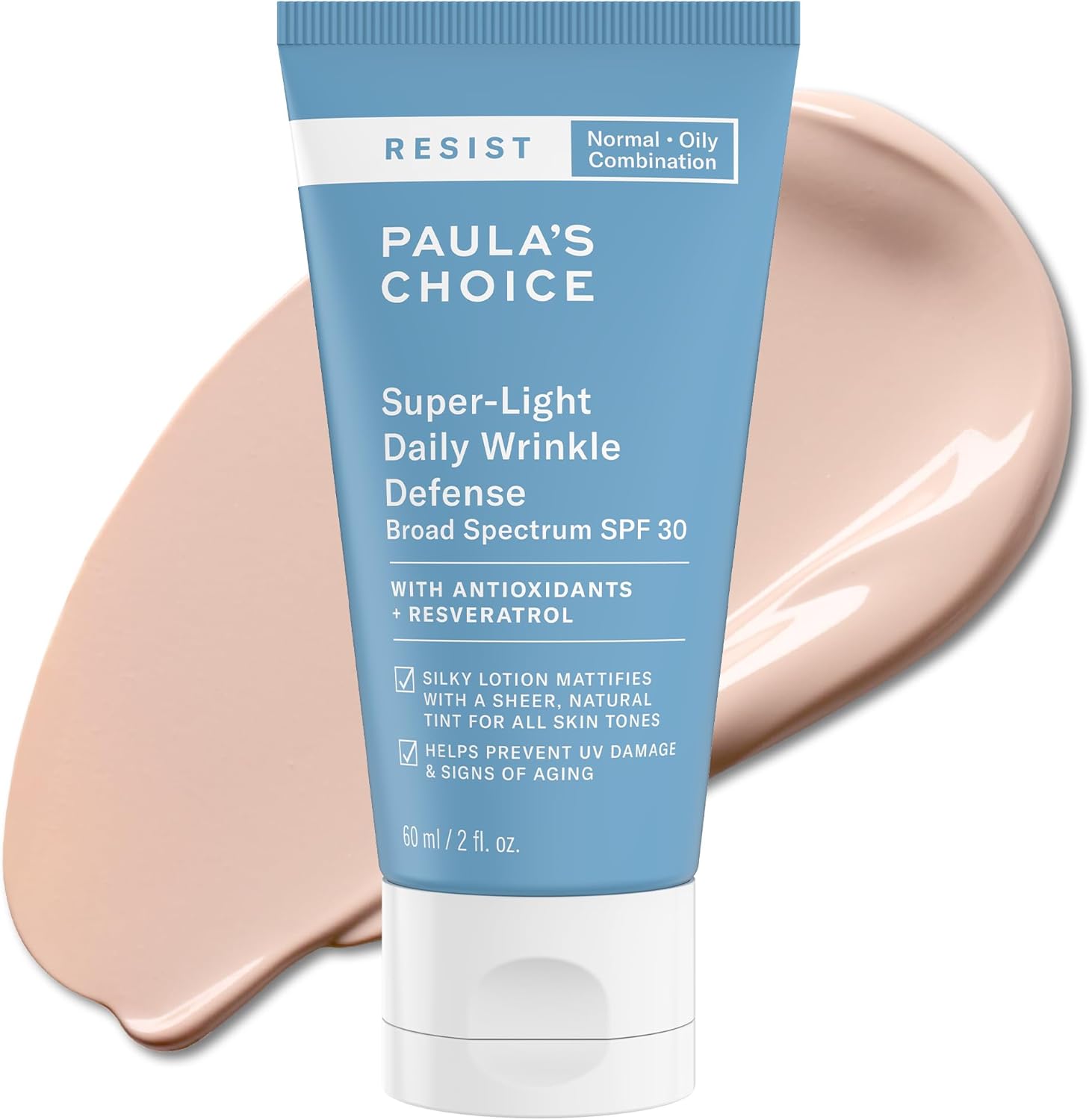 71UMcDMLwFL._AC_SL1500_.jpg مرطب باولا تشويس مقاوم للتجاعيد اليومي فائق الخفة SPF 30 مرطب غير لامع مع مضادات الأكسدة وريسفيراترول - 2 أونصة، 60 ملليلتر