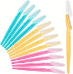 HFATMOS 12 Pcs Eyebrow Razor, Multipurpose Exfoliating Dermaplaning Tool for Face, Facial and Eyebrow Shaper with Precision Cover for Women Men, Easy to Use