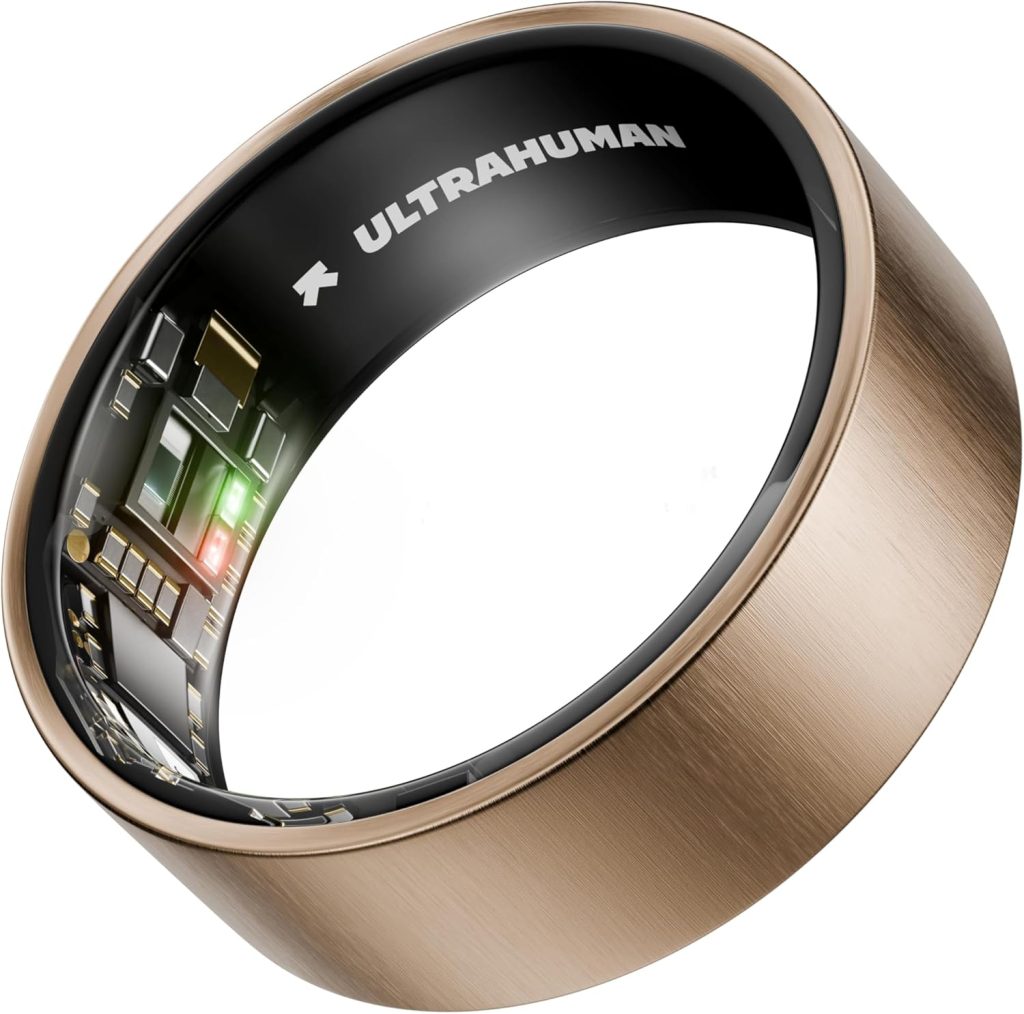 ULTRAHUMAN Ring AIR – Sleep and Fitness Tracker, Smart Ring for Men and Women, No app fee for standard features, Up to 6 days battery life (Size 8)